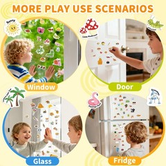 3 Sets Reusable Sticker Book for Toddlers 3-6, Jelly Sticker Books for Toddle…