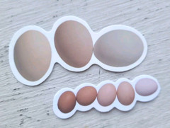Vintage Food Stickers Breakfast Whole Eggs Vegetarian Meal Lot of 5 Pc Pcs
