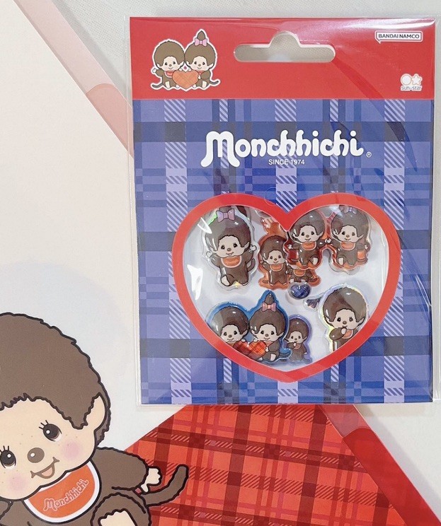 Japan Kawaii Monchhichi Puffy Sticker Sack Sticker Packet