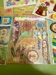 Crafters Square Sticker Lot – 6 Pkgs – Pop-Up Stickers Flowers Hearts Birthday