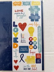 Creative Memories Shine Bright 4 12/12 Dbl Sided 2 Sheet of Stickers 1 cardboard