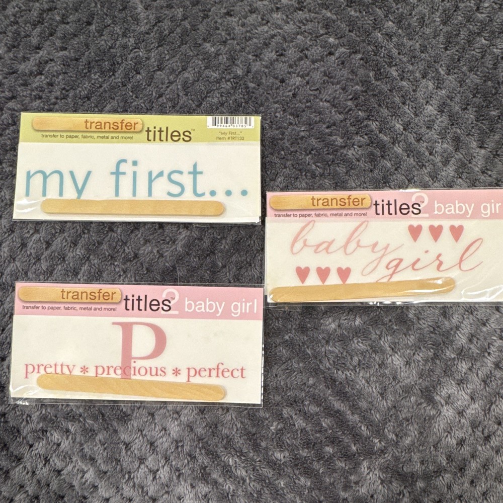 Transfer Titles Rub-On Transfers Babies & Children Pink/Blue TRT132