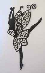Fairies #3 Fairy Intricate Paper Die Cut Embellishments scrapbooking 9 pc Black