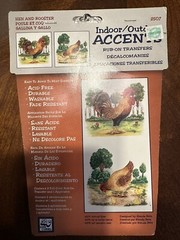 Loew Cornell Rub-On Transfers Country Hen & Rooster Glenda Betz