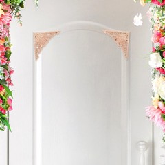 2Pcs Unpainted Wooden Carving Applique for Home Decor and Furniture Onlay