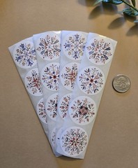 16 Beautiful Artsy Snowflake Stickers Boho Style Christmas Snowflake Stickers