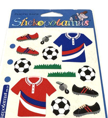 Stickopotamus Sticko Scrapbook Stickers Soccer Ball Sport SPPH-14 Photo Safe NEW
