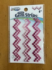 ArtSkills Gem Strips 6 Lines Scrapbooking Adhesive Pink New