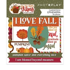 PP DieCuts Autumn Vibes Pumpkin Spice Love Fall Sweater Weather Blessed Leaves