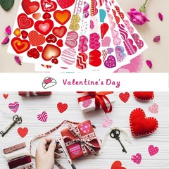 Heart Stickers for Kids, Valentines Day Colorful Heart Stickers Valentine’s Day