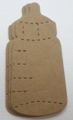 {5} *MiNi BABY BOTTLE* Infant Bare Unfinished Chipboard Die Cuts – 1 1/4″ x 2″