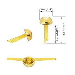 Mini Brads for Paper Crafts 500Pcs Multicolor Metal Paper Fasteners 8X17Mm Fa…