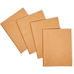 24 Pack Kraft Paper Notebooks, Unlined Blank Sketch Journals Bulk for Kids,