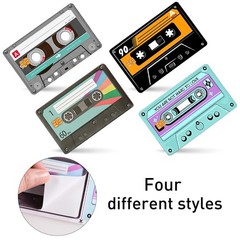 4PCS Audio Tape Credit Card Skin Stickers Set, Waterproof Debit Colourful