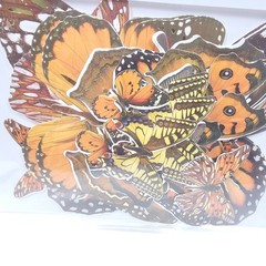 Forever in Time 33pc Butterfly Die Cuts Foil Accent Orange Scrapbook Craft NEW
