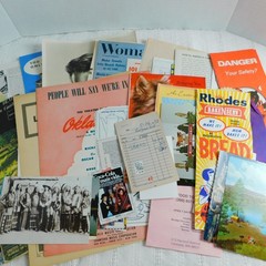 Ephemera Junk Journal Scrapbooking Lot of 50 + Pieces, Barry Coe Vintage Photo !