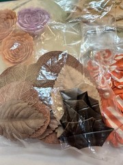 Recollections ArtMinds Embellishments Flowers Leaves Feathers Floral Holiday Lot