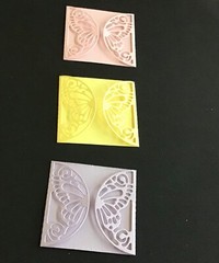 Butterfly fold-over Card Topper Die Cut embellishments 2-1/4″ X 4-1/2″ 6 pcs
