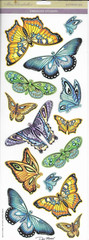 Butterflies Butterfly Bright Green Blue Yellow Gold Miss Elizabeth’s Stickers