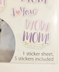 Crafter’s Square Mother’s Day Coffee Mug Decorative Stickers, 2 Packs Stickers