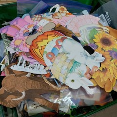 Ephemera Cutouts Greeting Card Fronts Lot Scrapbook Junk Journal Multi Color