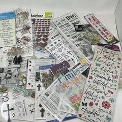 Huge Mixed Sticker & Scrapbooking Lot Holiday USA Christian Craft Set
