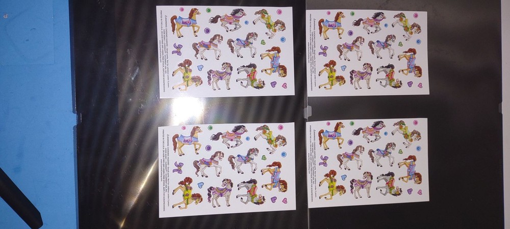 Horse Pony Sticker Sheets 4 Pack Kids Scrapbook Craft Die Cut Multicolor Cute