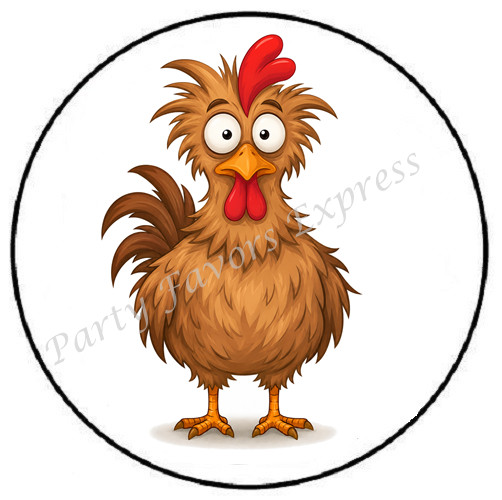 BUG EYE CHICKEN ENVELOPE SEALS LABELS STICKERS PARTY FAVORS