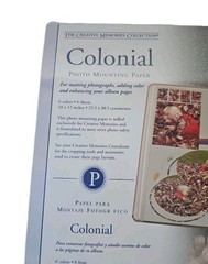 Creative Memories Colonial Photo Mounting Paper | 6 Colors | 6 Sheets | NEW