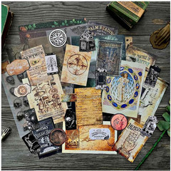 Dark Academia Junk Journal Supplies, Vintage Skull Decoupage Paper for Scrapbook