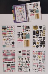 New! Planner Stickers Hearts & Stars Theme Sticker Book Of 323 pcs + Deco Tape