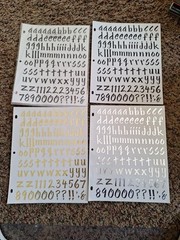 Stickopotamus Letter Stickers, 2 Black, 1 Gold, 1 Silver