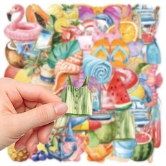 25 Pcs Beach&Tropical,Summer,Ocean,Vacation Diary Stickers,Scrapbook,Transparent