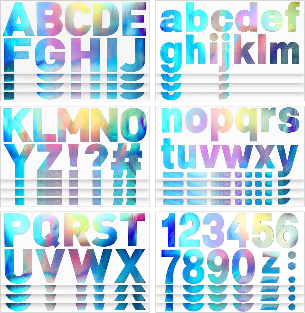 232 Pieces 24 Sheets Letter Stickers Large Bulletin Board Letters Laser Alphabet