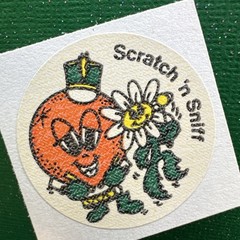 3M Murple Character Single Citrus Orange vintage 80s scratch & sniff sticker