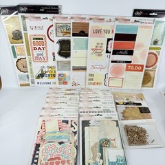 Glitz Scrapbook Stickers Embellishments Amy Tangerine Studio Calico LOT of 23 B