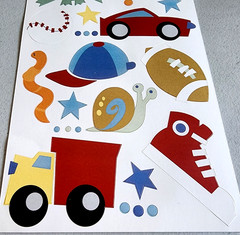 Pebbles Retro Boy Toys Bugs Cardstock Stickers Scrapbooking 2011 6×12 NOS