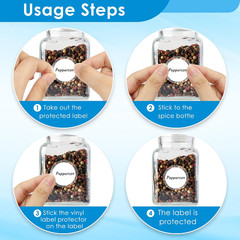 500 Pcs 1 Inch round Clear Transparent Waterproof Stickers, Self-Adhesive Seals