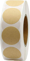 500PCS Kraft Circle Stickers, 1.5 Inch round Blank Garage Sale Price Stickers, K