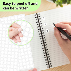 4400 PCS White Dot Stickers 1/2 Inch round Dot Stickers Small White Color Coding