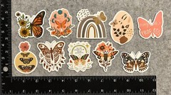 Lot of 10 Assorted Nature Moth Butterfly Butterflies Stickers
