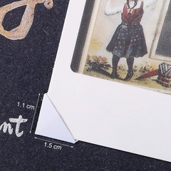 2040 Photo Corners for Scrapbooks – Non-Damaging Black and Transparent Stickers