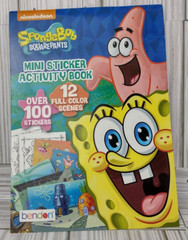 SpongeBob Squarepants Mini Sticker Activity Book 100+ Stickers Colorful Scenes