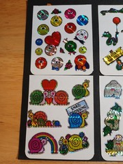 Vintage 1980s Stickers Prism Sparkle BJ Unicorns Insects Animals Faces 12 Sheets