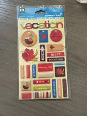 Brand New Making Memories Vacation Summer Fun 44 Stickers Scrapbook Card Making