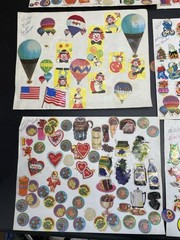 Vintage 80s Sticker Book Pages Scratch and Sniff Puffy Stickers Halloween