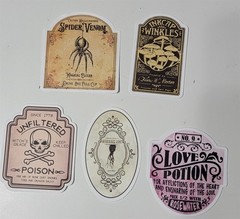 Victorian Trading 50 Gothic Spooky Apothecary Label Planner Journal Stickers 23D