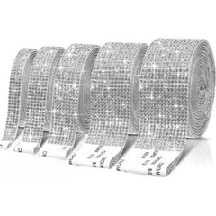 5X Crystal Sticker Self-Adhesive Rhinestone Tape Trim Fake Diamond Ribbon DIY
