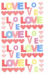 3 Sheets VALENTINE LOVE Pink Red Punch Studio Scrapbook Stickers