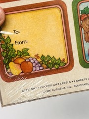 Vintage Current Christmas Gift Sticker Seal Labels 1980 Cute Collectible BIN 74